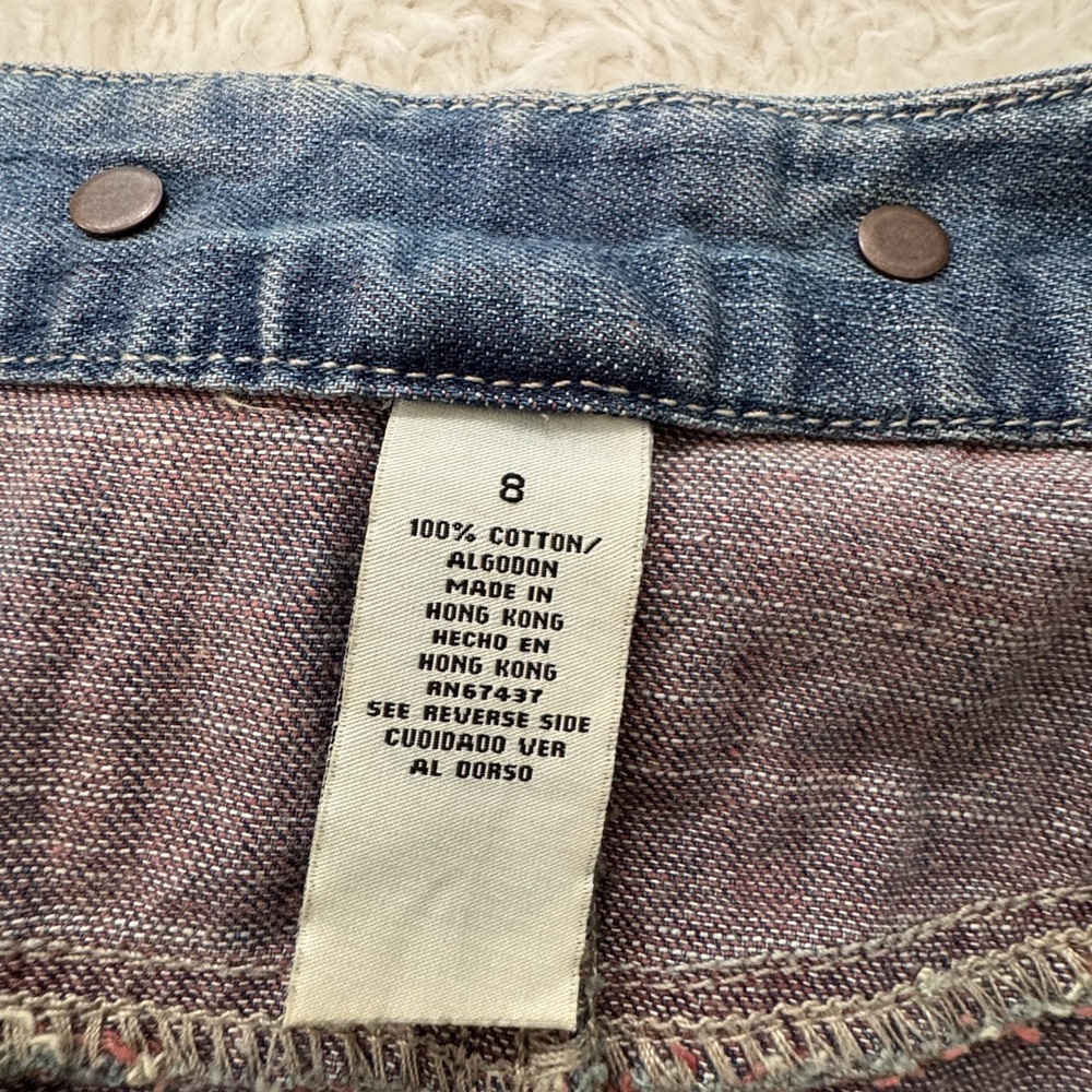 Polo Jeans Co. Ralph Lauren Y2K Vintage Blue Denim Mini Skirt - Picture 3 of 5